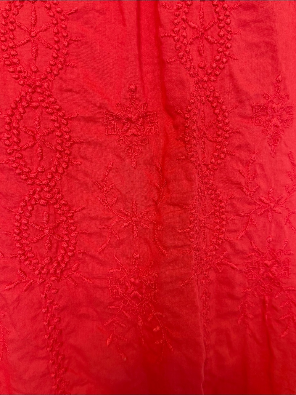 Nine West Vintage America Coral Embroidered Lightweight Peasant Top | Size XXL - Picture 2 of 5